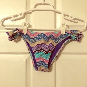 Colorful Print Bikini Bottoms - cheeky